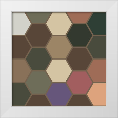 Soft Hive XV White Modern Wood Framed Art Print by Grayscale