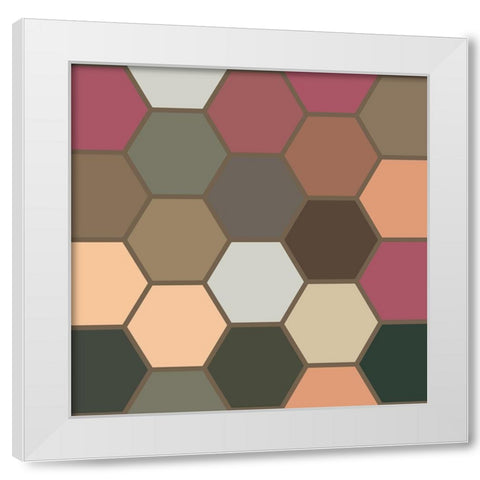 Soft Hive XVII White Modern Wood Framed Art Print by Grayscale