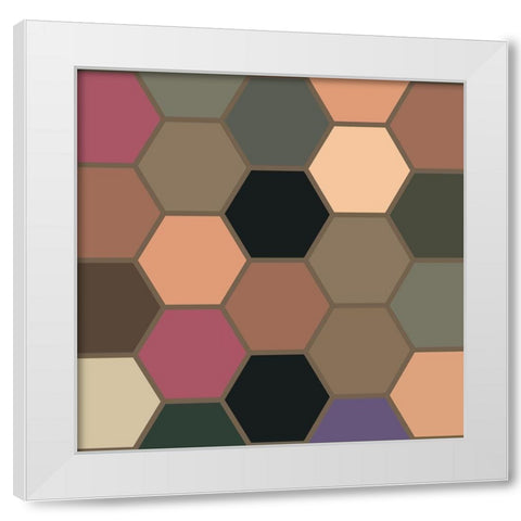Soft Hive XVIII White Modern Wood Framed Art Print by Grayscale