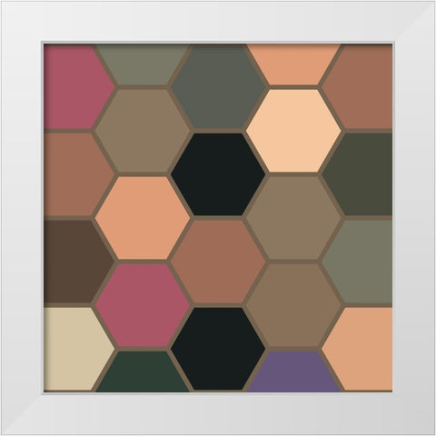 Soft Hive XVIII White Modern Wood Framed Art Print by Grayscale