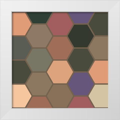 Soft Hive XIX White Modern Wood Framed Art Print by Grayscale
