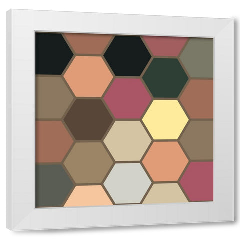 Soft Hive XX White Modern Wood Framed Art Print by Grayscale