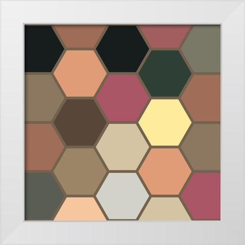 Soft Hive XX White Modern Wood Framed Art Print by Grayscale