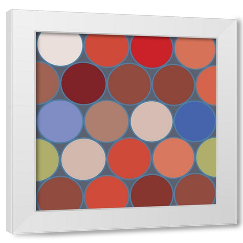 Bright Circles I White Modern Wood Framed Art Print by Grayscale