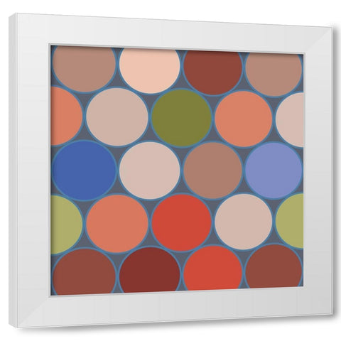 Bright Circles III White Modern Wood Framed Art Print by Grayscale