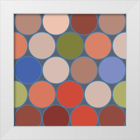 Bright Circles III White Modern Wood Framed Art Print by Grayscale