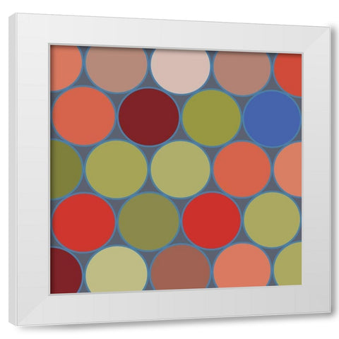 Bright Circles IV White Modern Wood Framed Art Print by Grayscale
