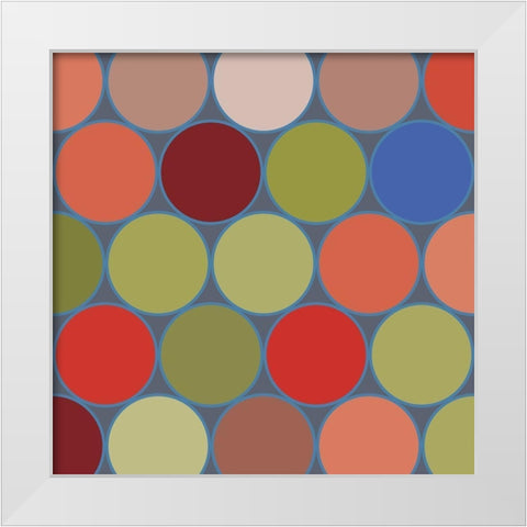 Bright Circles IV White Modern Wood Framed Art Print by Grayscale