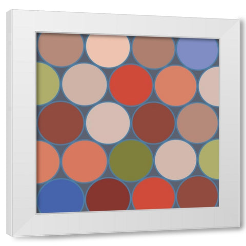 Bright Circles V White Modern Wood Framed Art Print by Grayscale