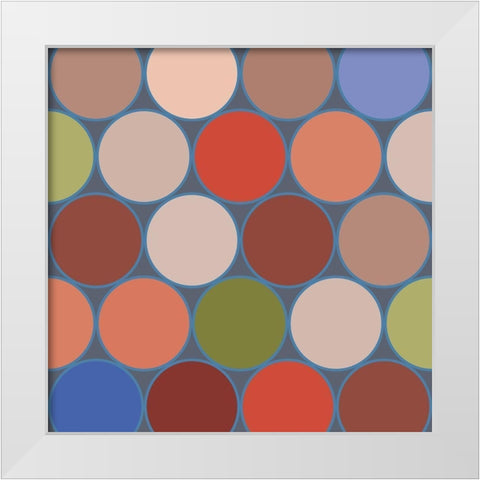 Bright Circles V White Modern Wood Framed Art Print by Grayscale