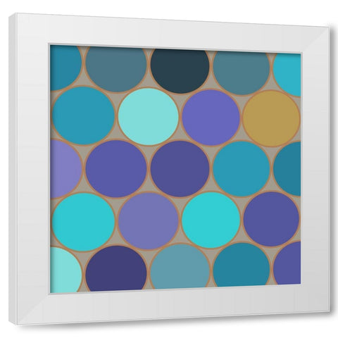 Cool Circles IV White Modern Wood Framed Art Print by Grayscale
