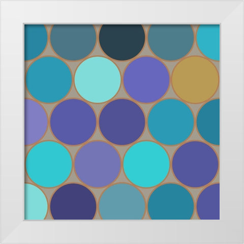 Cool Circles IV White Modern Wood Framed Art Print by Grayscale