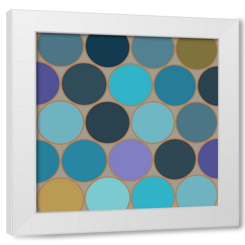 Cool Circles V White Modern Wood Framed Art Print by Grayscale