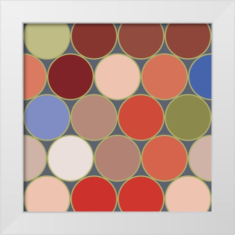 Bright Circles VI White Modern Wood Framed Art Print by Grayscale