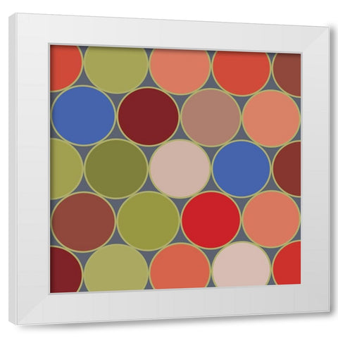 Bright Circles VII White Modern Wood Framed Art Print by Grayscale