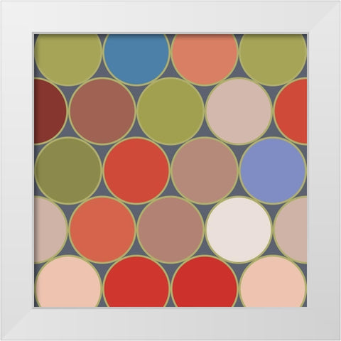 Bright Circles VIII White Modern Wood Framed Art Print by Grayscale