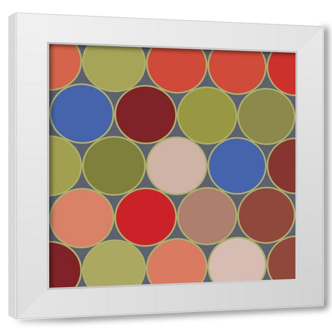 Bright Circles IX White Modern Wood Framed Art Print by Grayscale