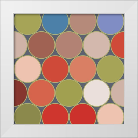 Bright Circles X White Modern Wood Framed Art Print by Grayscale