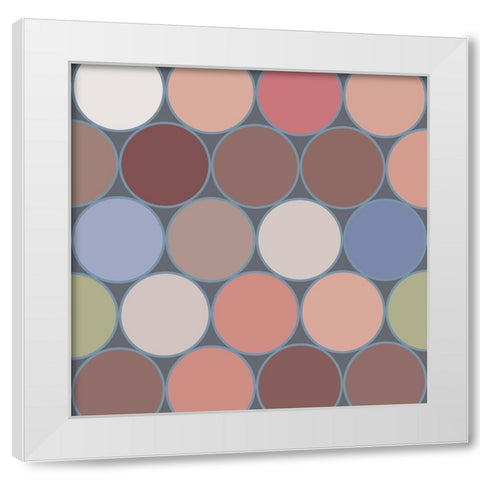 Soft Circles I White Modern Wood Framed Art Print by Grayscale
