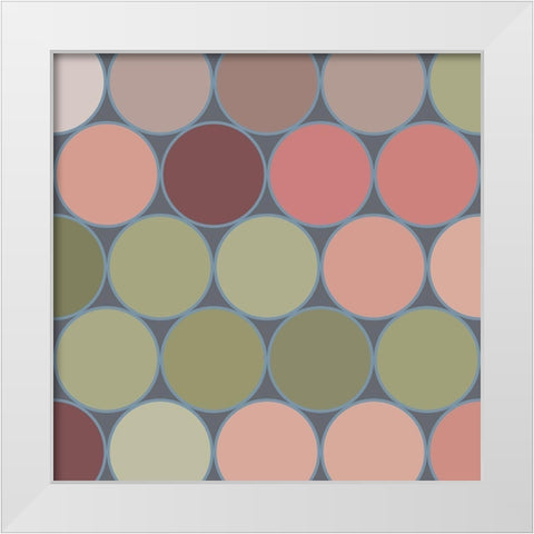 Soft Circles II White Modern Wood Framed Art Print by Grayscale