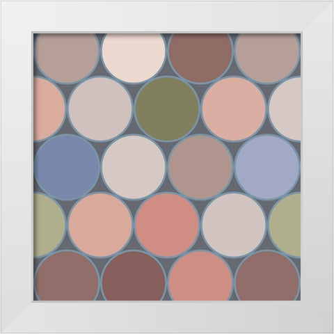 Soft Circles III White Modern Wood Framed Art Print by Grayscale