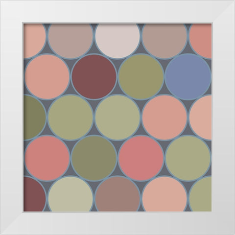 Soft Circles IV White Modern Wood Framed Art Print by Grayscale