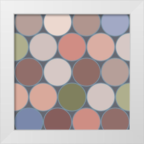 Soft Circles V White Modern Wood Framed Art Print by Grayscale