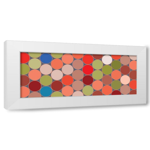 Bright Circles XII White Modern Wood Framed Art Print by Grayscale