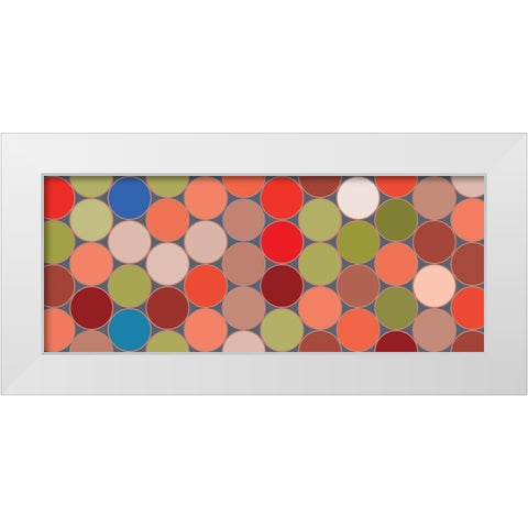 Bright Circles XII White Modern Wood Framed Art Print by Grayscale