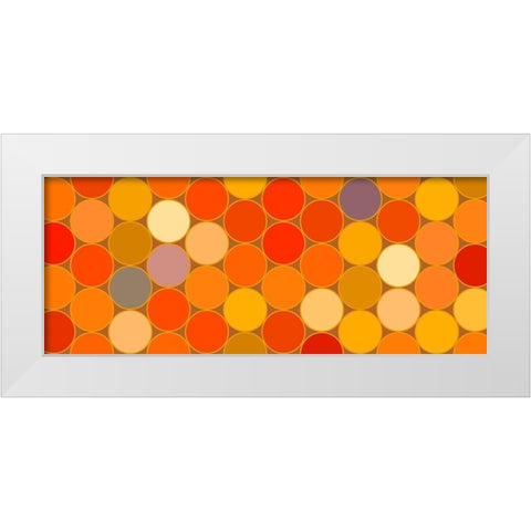 Warm Circles III White Modern Wood Framed Art Print by Grayscale