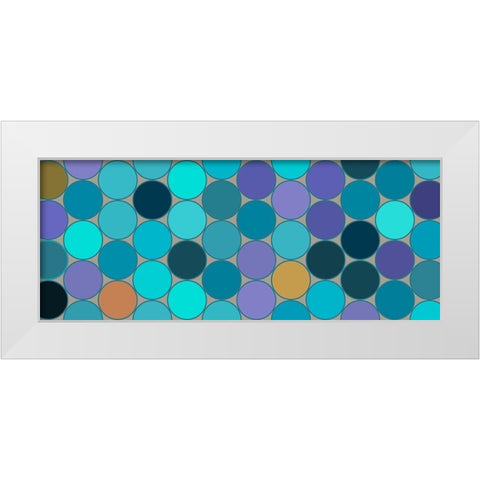 Cool Circles VII White Modern Wood Framed Art Print by Grayscale
