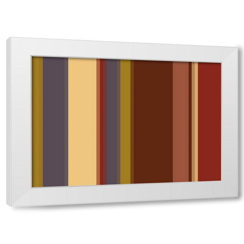 Warm Stripes IX White Modern Wood Framed Art Print by Grayscale
