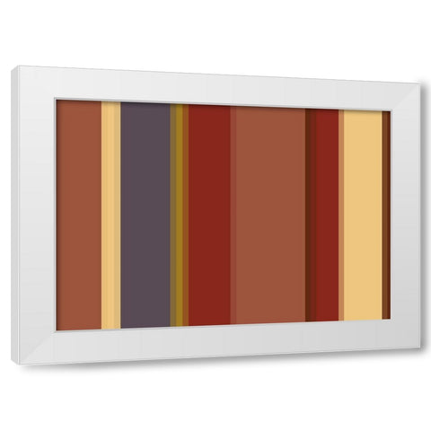 Warm Stripes X White Modern Wood Framed Art Print by Grayscale