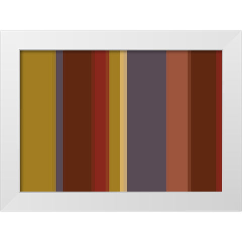 Warm Stripes XI White Modern Wood Framed Art Print by Grayscale