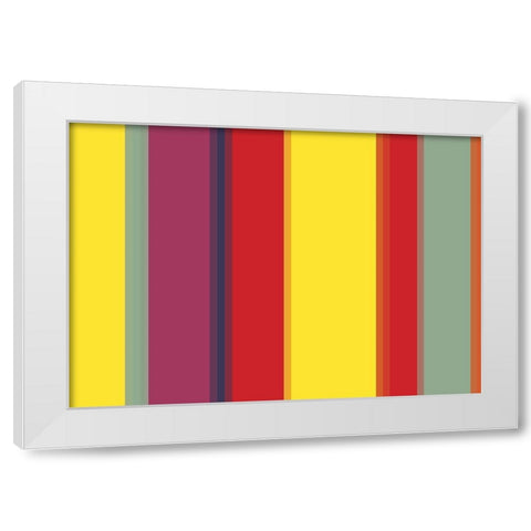 Bright Stripes VIII White Modern Wood Framed Art Print by Grayscale