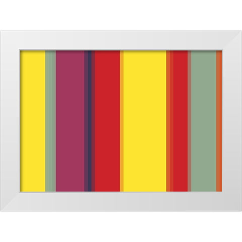 Bright Stripes VIII White Modern Wood Framed Art Print by Grayscale