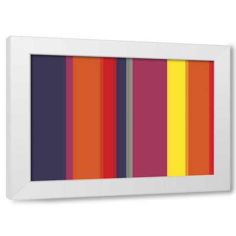 Bright Stripes IX White Modern Wood Framed Art Print by Grayscale
