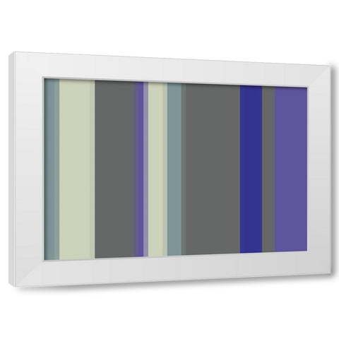 Cool Stripes IV White Modern Wood Framed Art Print by Grayscale