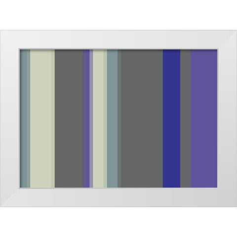 Cool Stripes IV White Modern Wood Framed Art Print by Grayscale