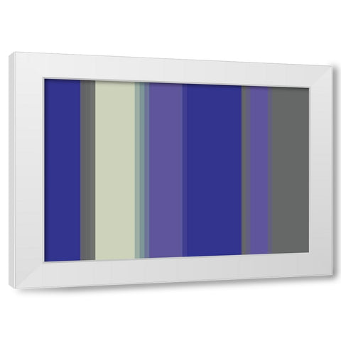 Cool Stripes V White Modern Wood Framed Art Print by Grayscale