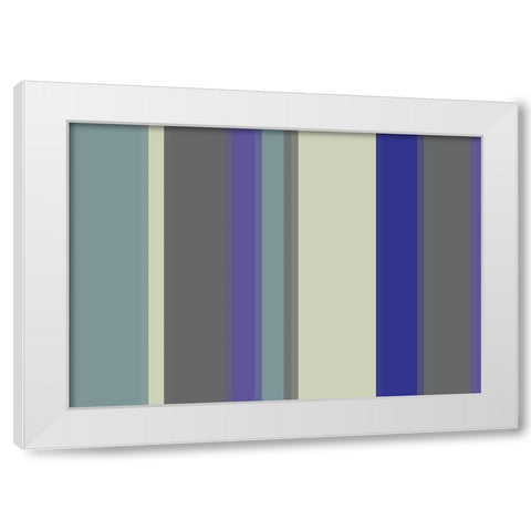 Cool Stripes VI White Modern Wood Framed Art Print by Grayscale