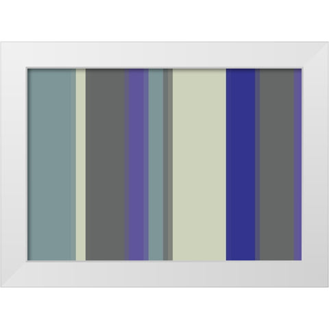Cool Stripes VI White Modern Wood Framed Art Print by Grayscale