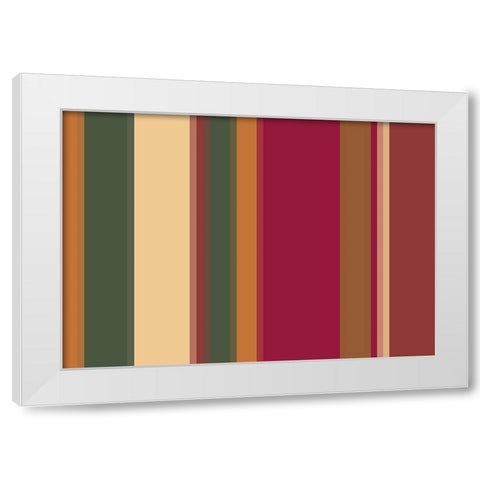 Warm Stripes XII White Modern Wood Framed Art Print by Grayscale