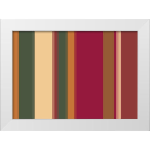 Warm Stripes XII White Modern Wood Framed Art Print by Grayscale