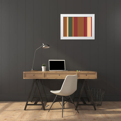 Warm Stripes XIII White Modern Wood Framed Art Print by Grayscale