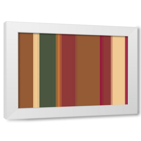 Warm Stripes XIII White Modern Wood Framed Art Print by Grayscale