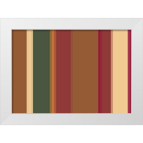 Warm Stripes XIII White Modern Wood Framed Art Print by Grayscale