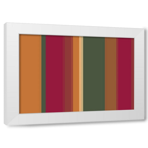 Warm Stripes XIV White Modern Wood Framed Art Print by Grayscale