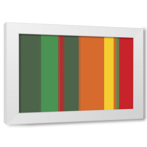 Bright Stripes XIII White Modern Wood Framed Art Print by Grayscale