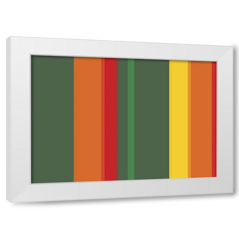 Bright Stripes XV White Modern Wood Framed Art Print by Grayscale